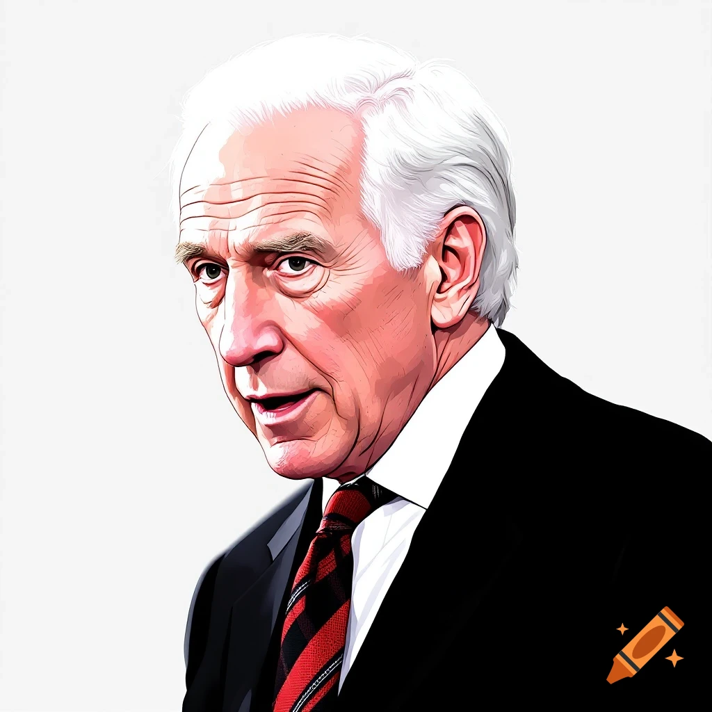 Stylized illustration of Joe Biden.