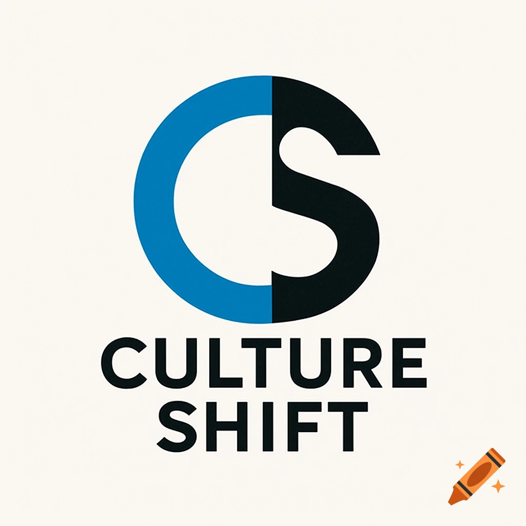 Logo with a blue C and black S forming a circle shape, above black text saying "CULTURE SHIFT".