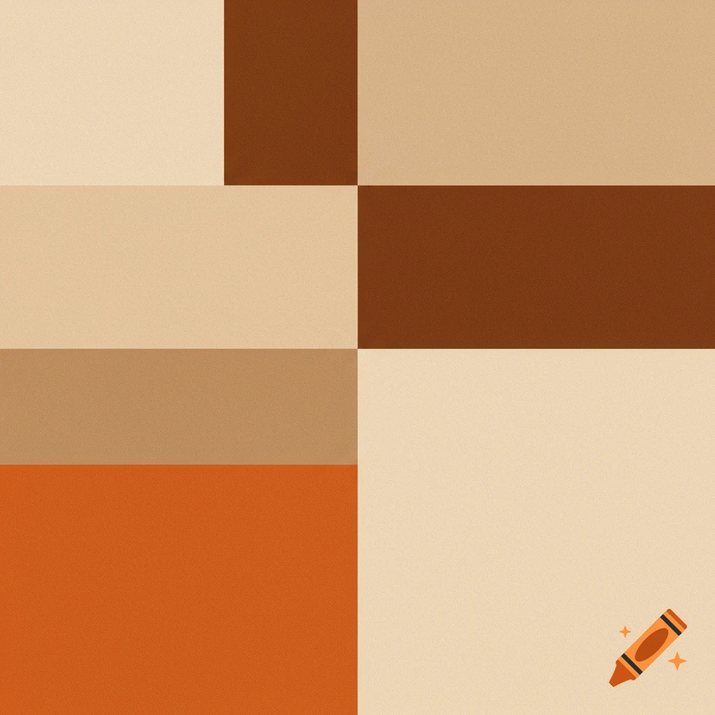 Geometric pattern with rectangles in shades of brown, tan, and orange.