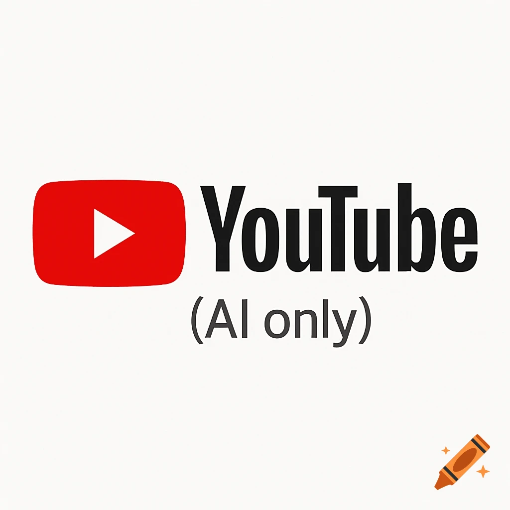 YouTube logo with the text (AI only)