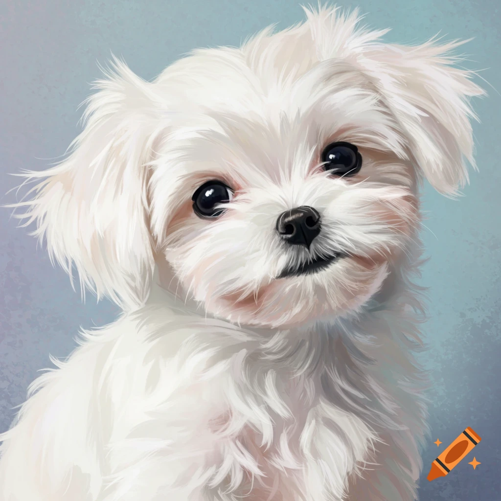 A white Maltese puppy