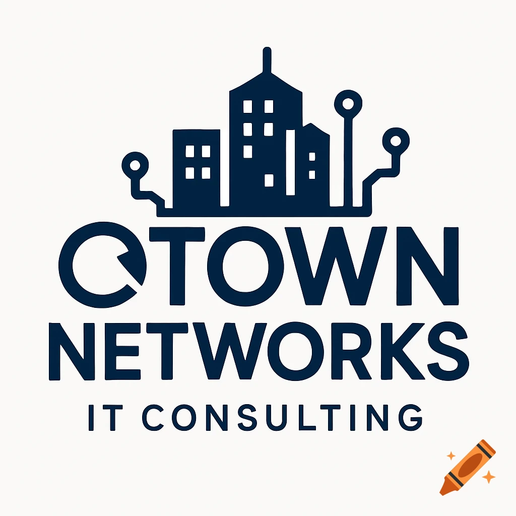 Logo with city buildings and network lines above text 'OTOWN NETWORKS IT CONSULTING'.