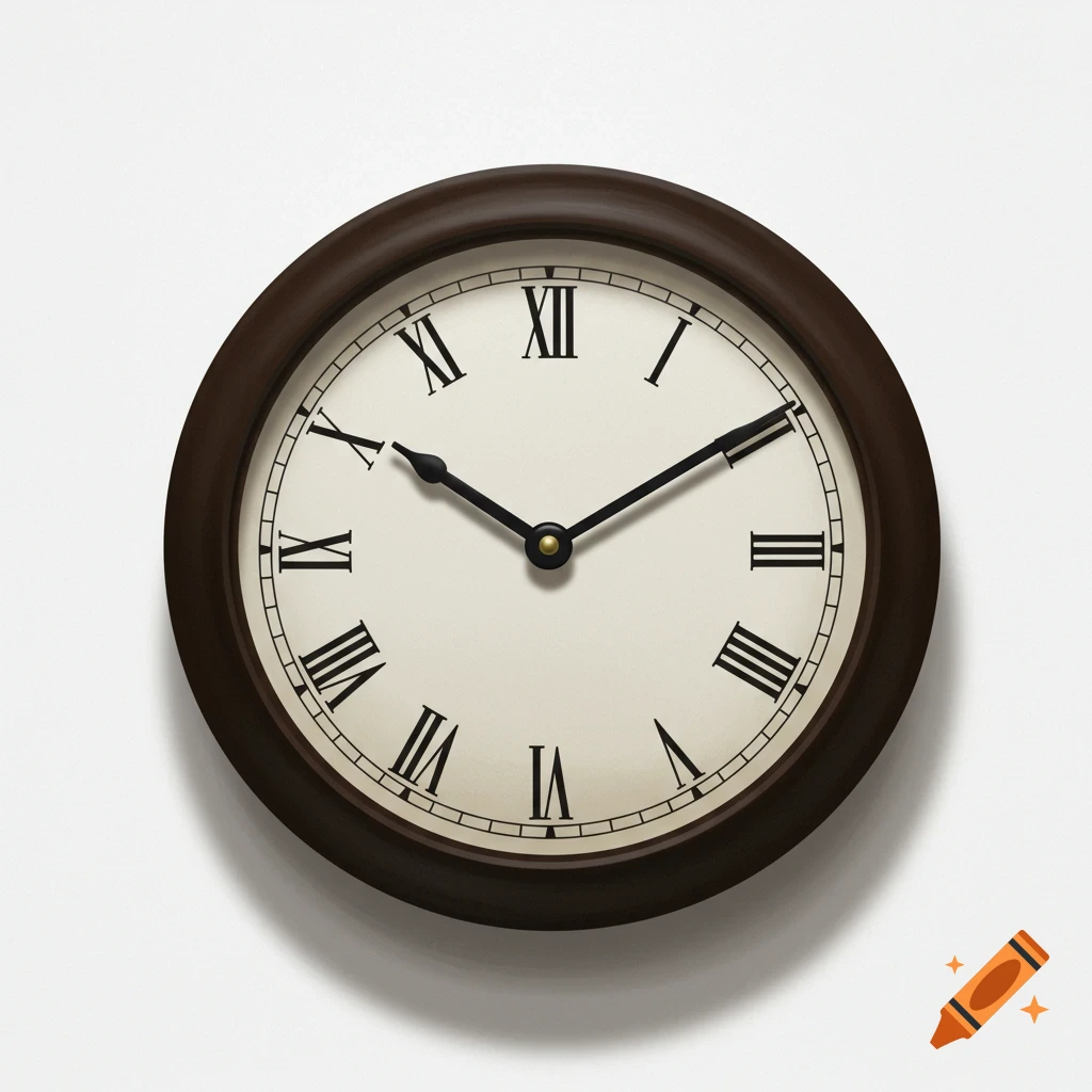 A clock with Roman numerals