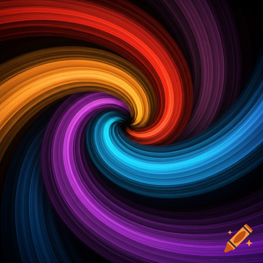 Colorful abstract spiraling lines