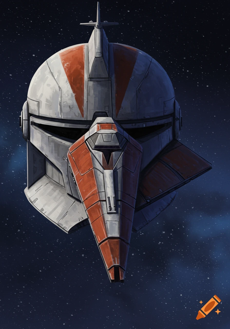 Close-up image of the front section of a Star Wars spaceship