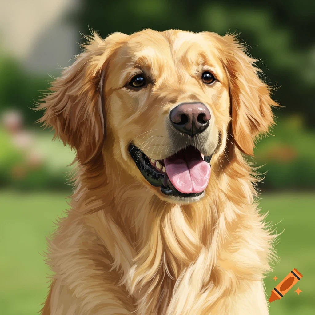 a golden retriever dog outdoors.
