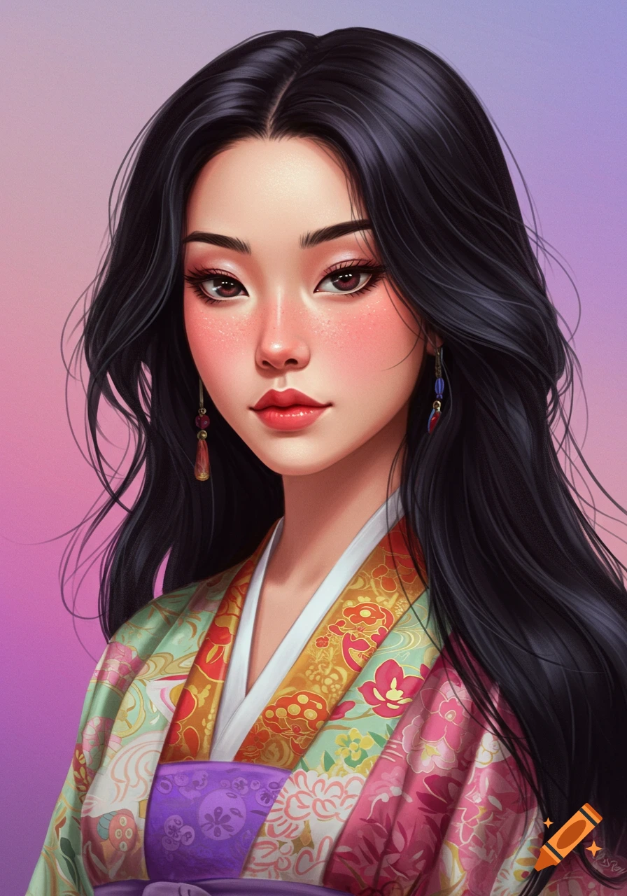 Portrait of a woman in traditional clothing