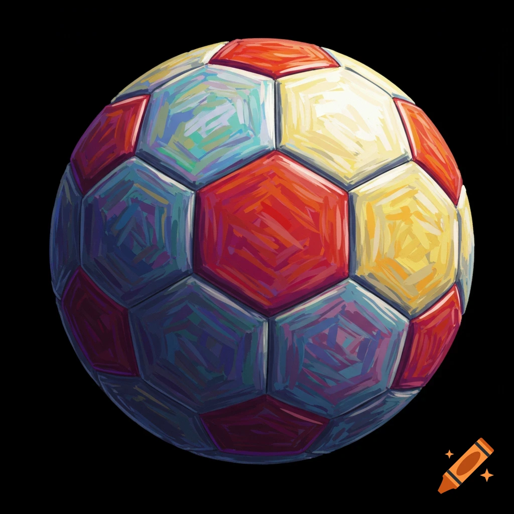 A colorful soccer ball.