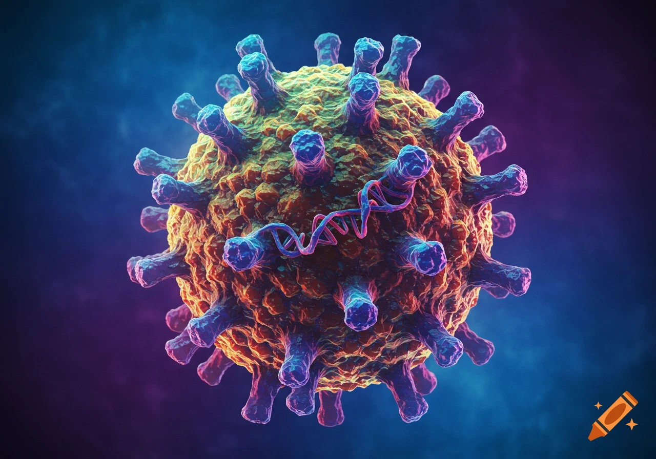 A virus particle.