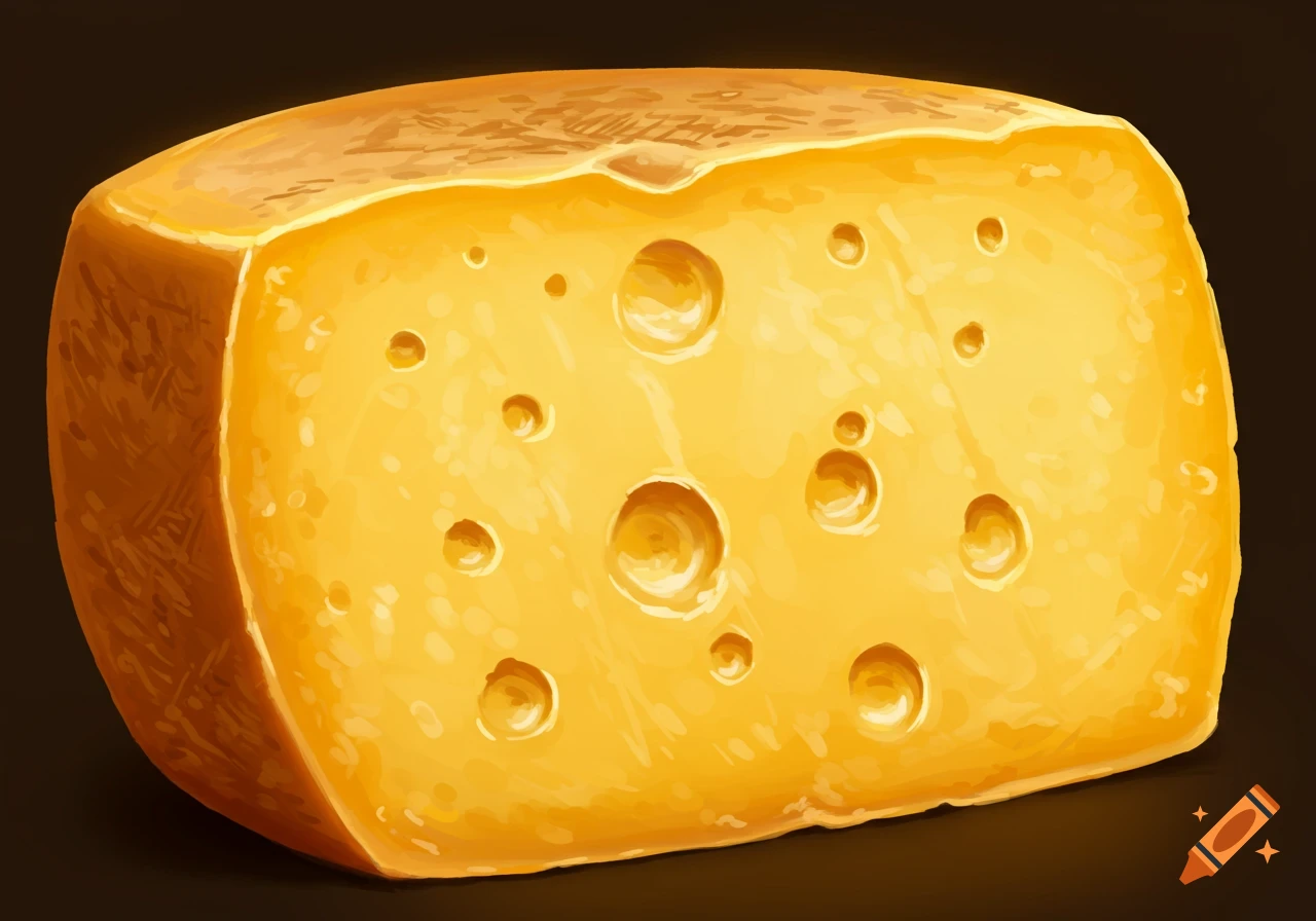 A block of cheese.