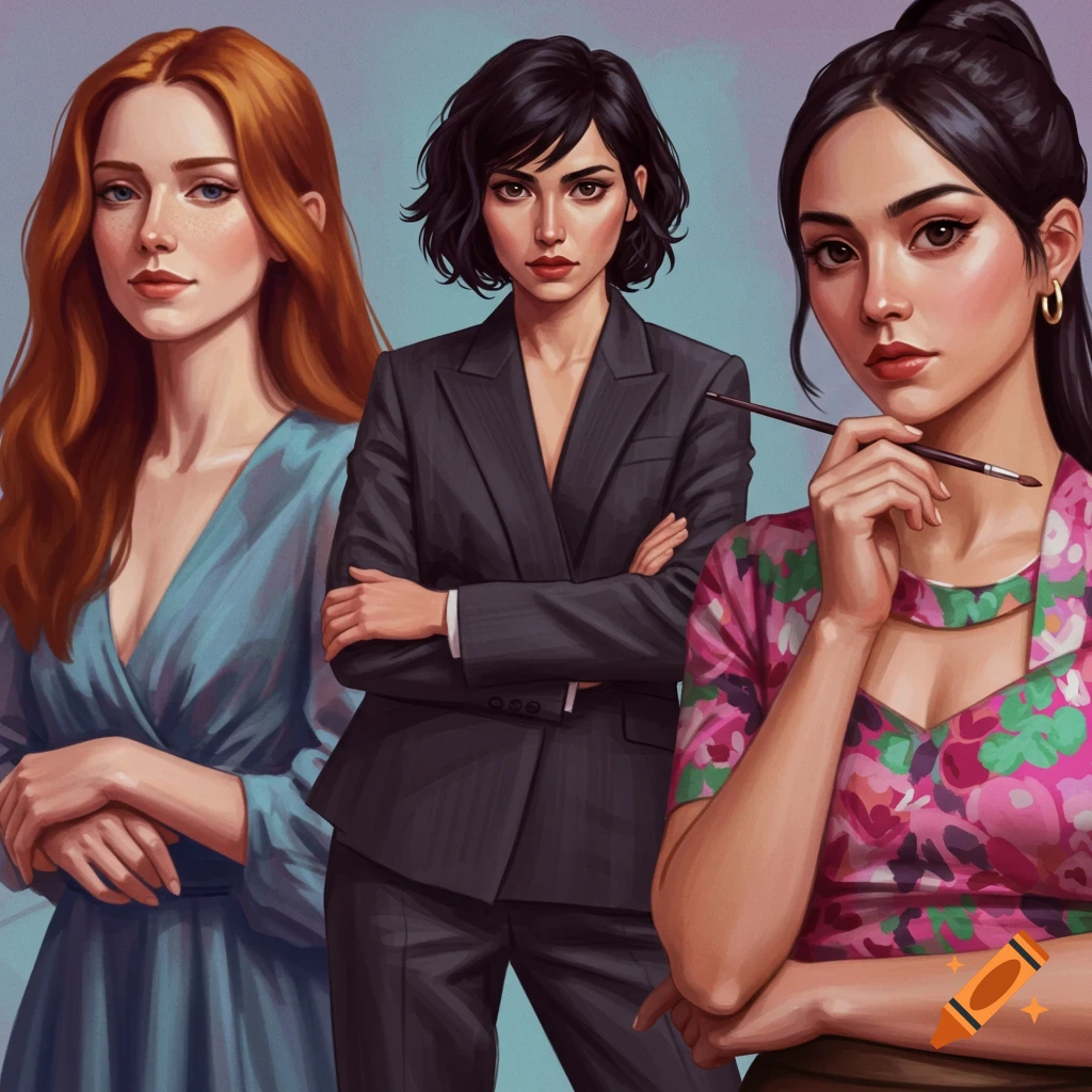 A picture of three women.