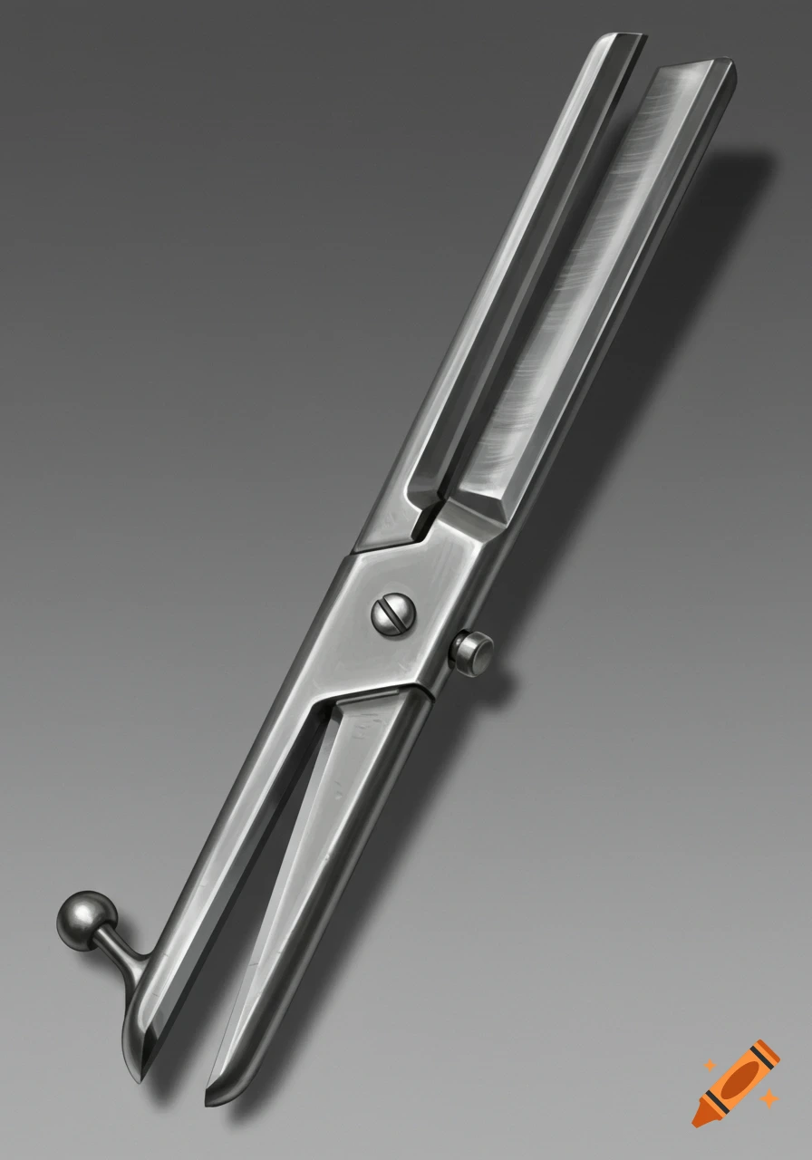 A metallic kerrison rongeur medical instrument.