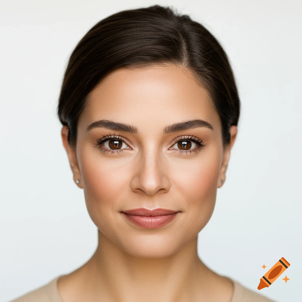 Headshot of a woman with brown hair and eyes against a white background.