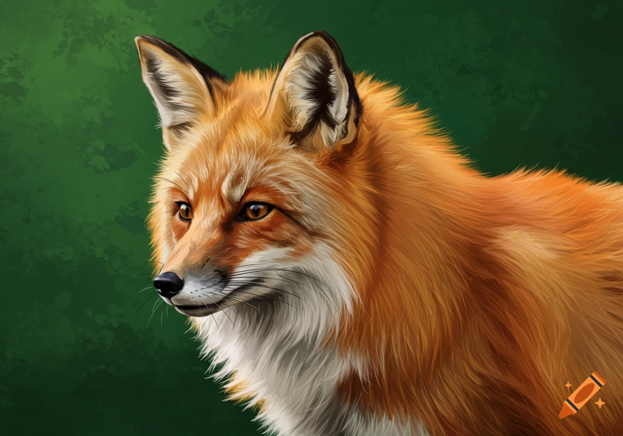a fox looking left