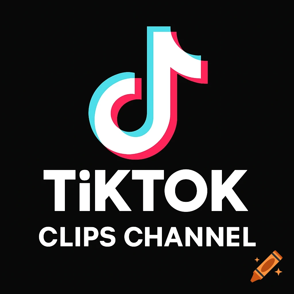 The TikTok logo above the words CLIPS CHANNEL on a black background