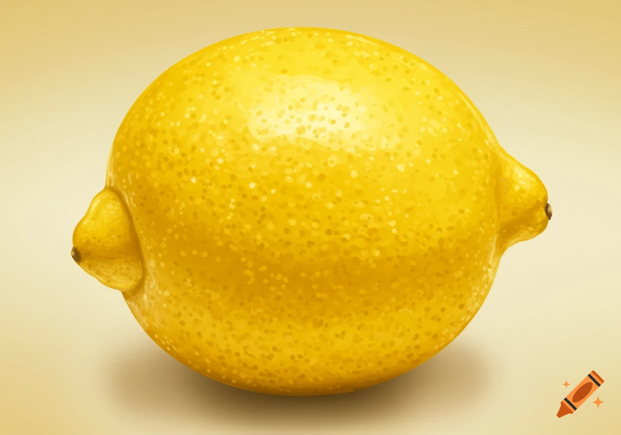 A single yellow lemon