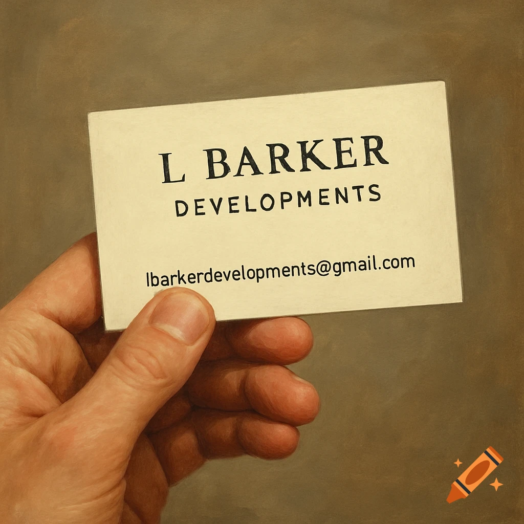A hand holding a business card.