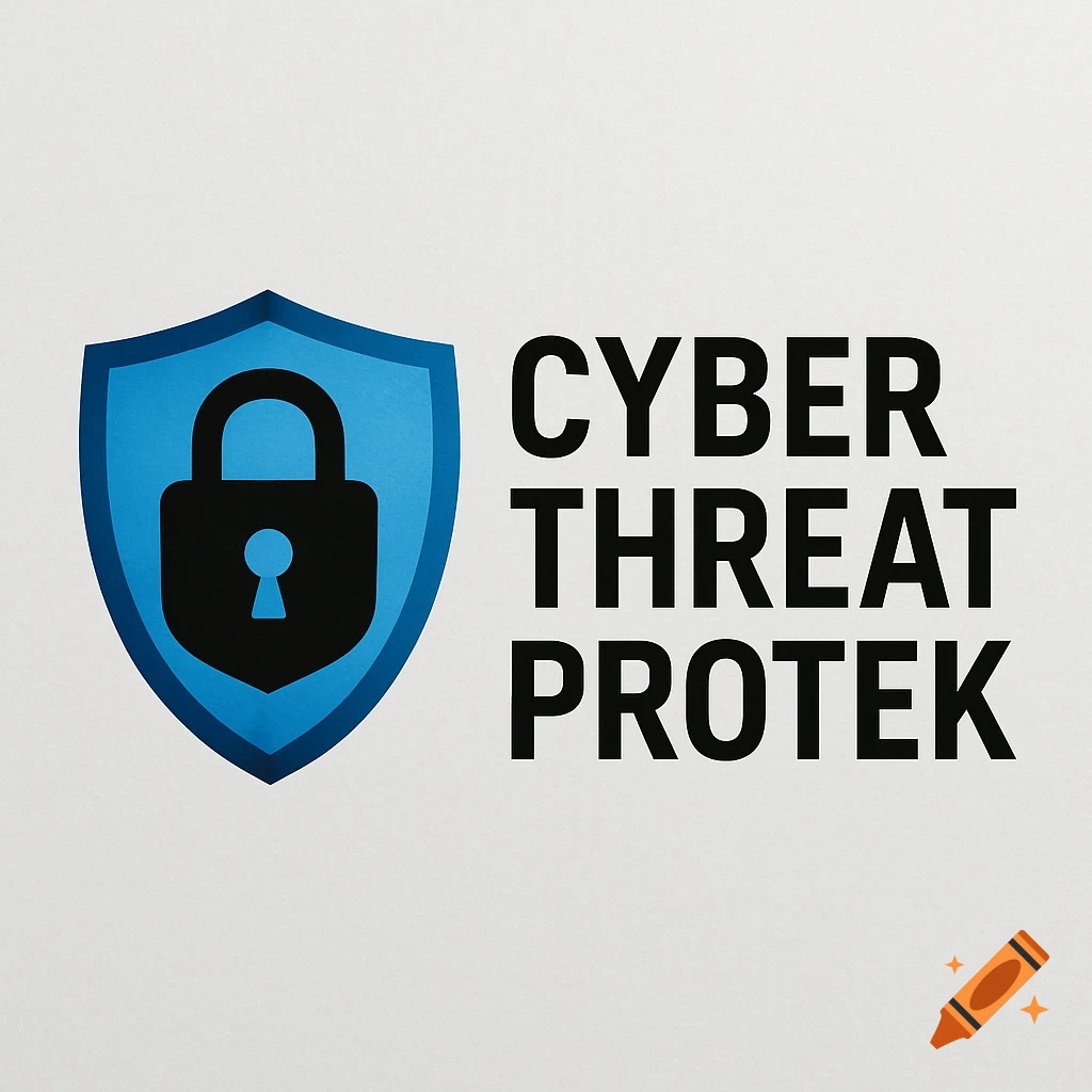 A blue shield logo with a black padlock symbol next to the text "CYBER THREAT PROTEK" on a white background.