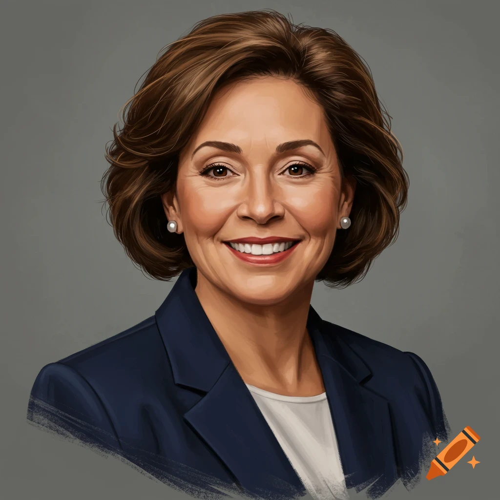A smiling woman in a navy blazer, professional headshot