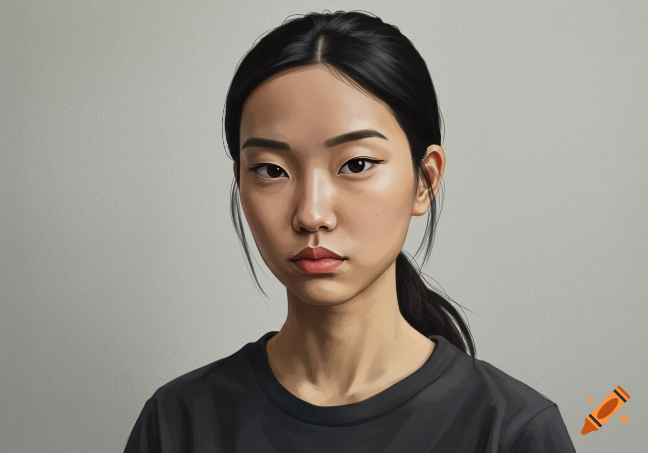 Portrait of an unimpressed young Asian woman
