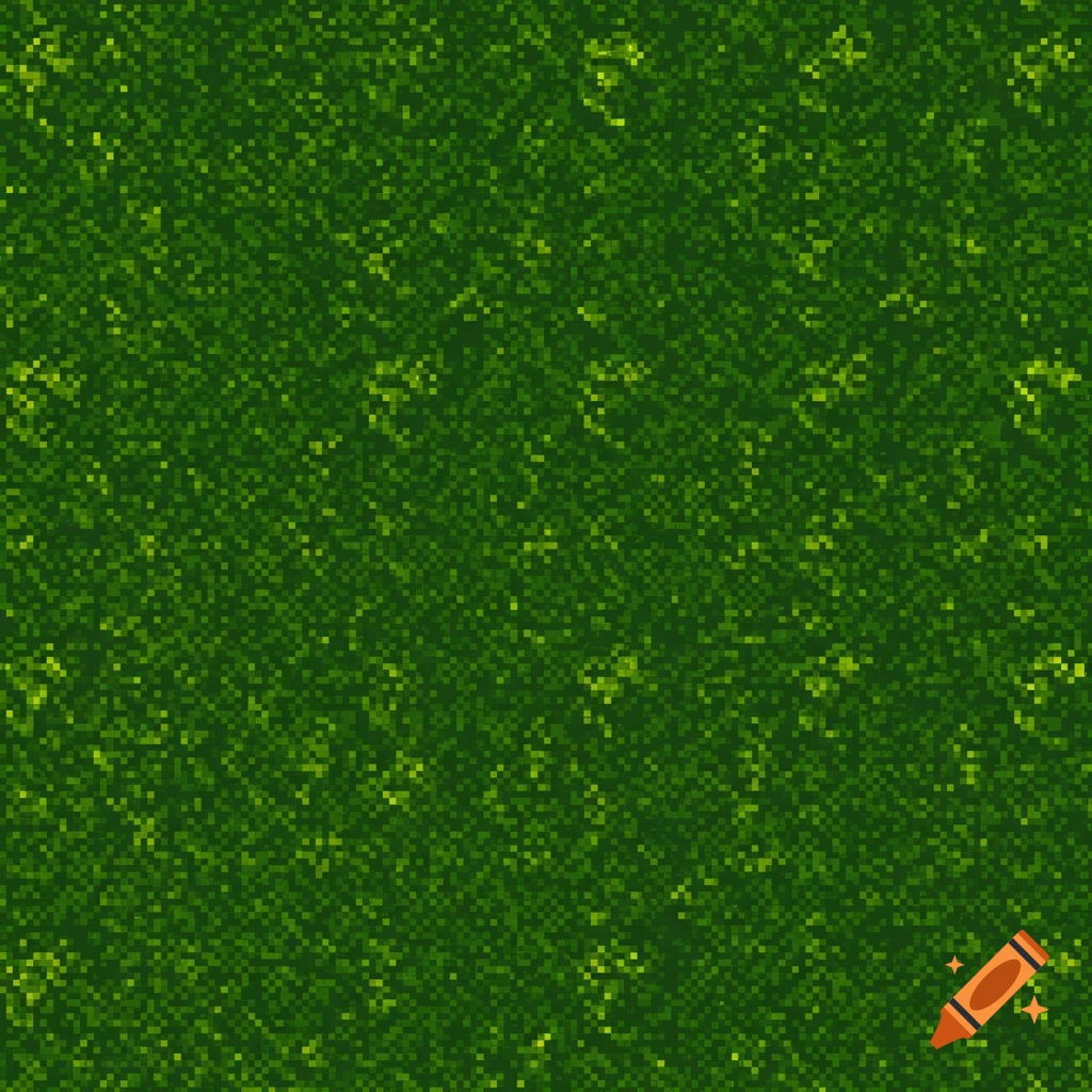 Pixel art grass tile pattern