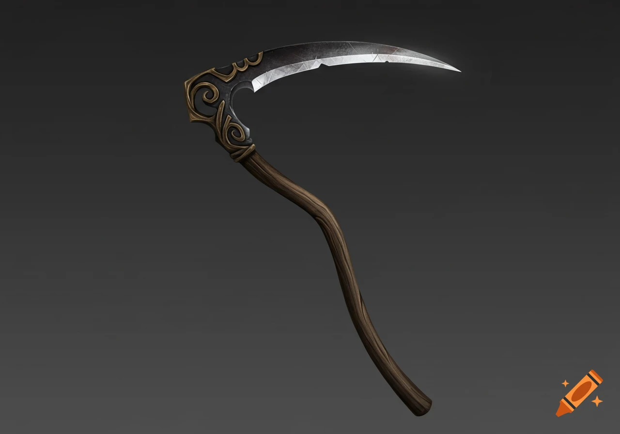 A scythe.