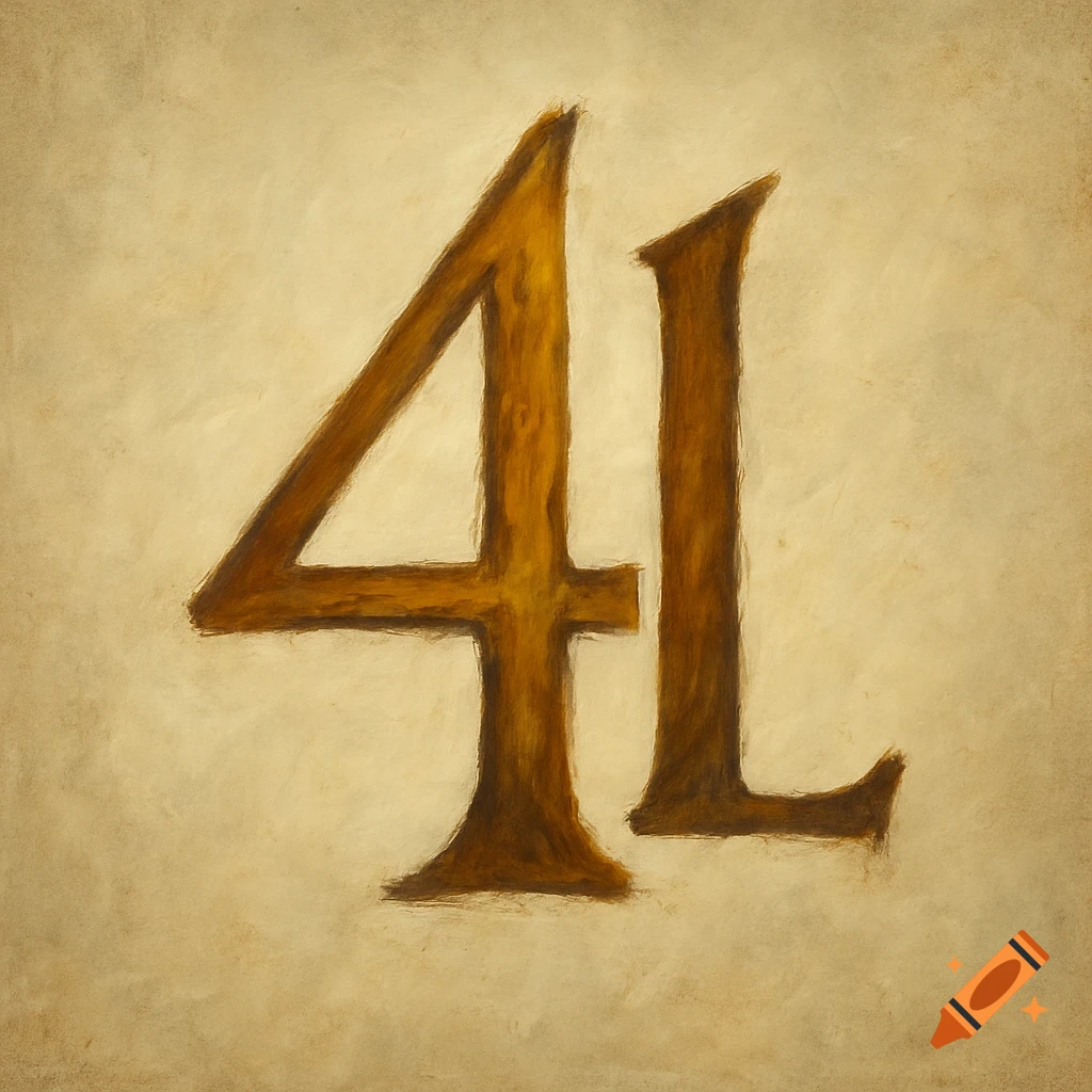 A golden-brown symbol on a light background, formed by combining the number 4 and the letter l.