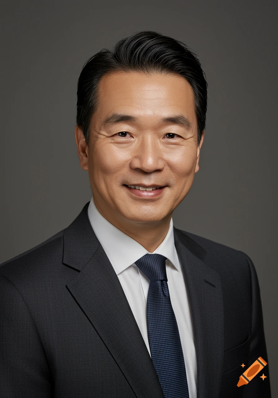 Smiling man in a suit and tie, photorealistic portrait