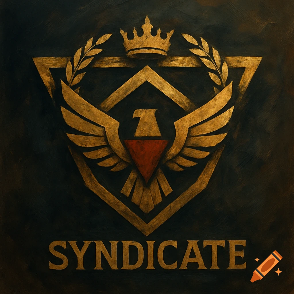 Golden eagle and crown logo with 'SYNDICATE' text.