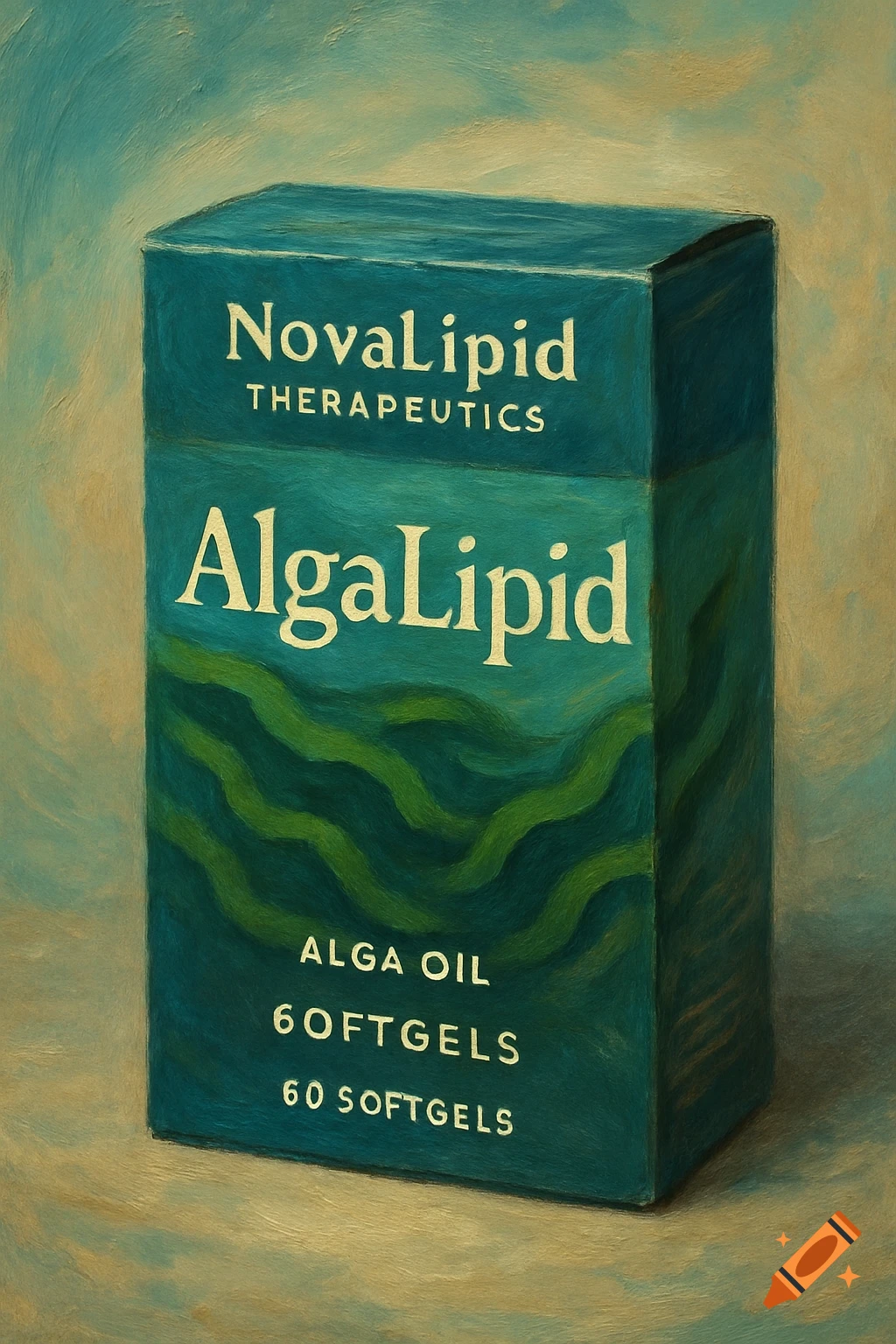 A teal product box labeled AlgaLipid by NovaLipid Therapeutics.