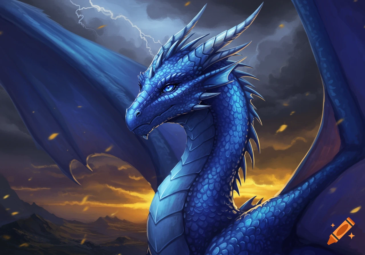 Blue Dragon Scales Texture created on Craiyon