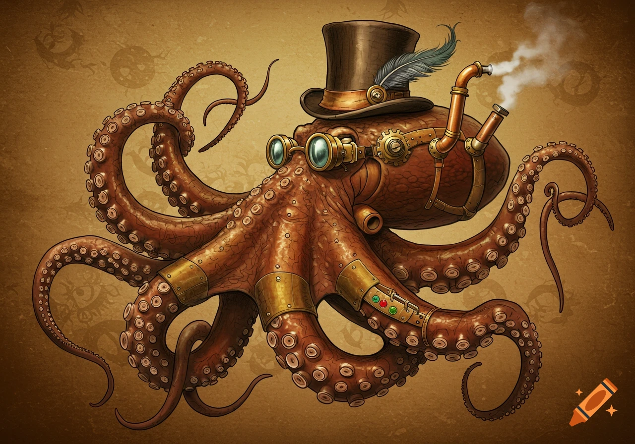 Davy Jones Octopus Human Hybrid Opera Singer created on Craiyon