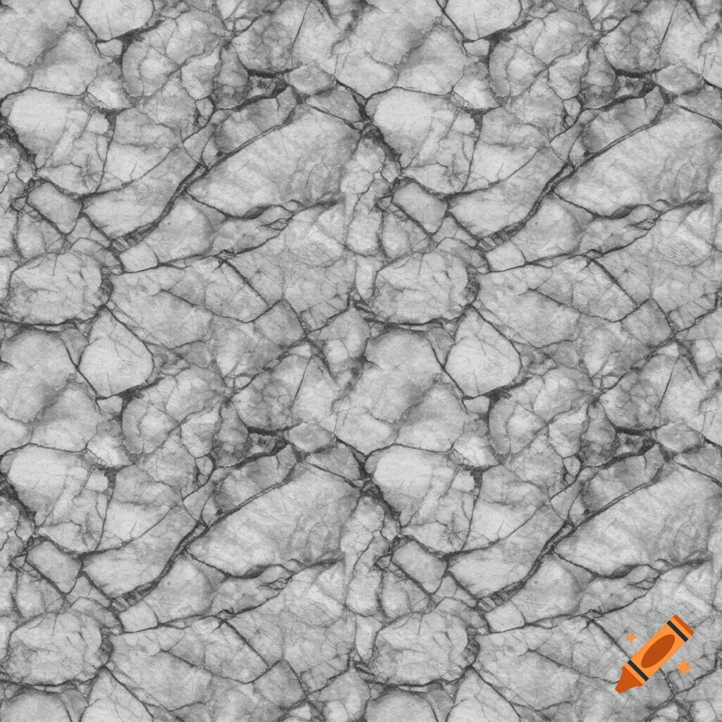 Seamless black and white cracked stone or marble texture