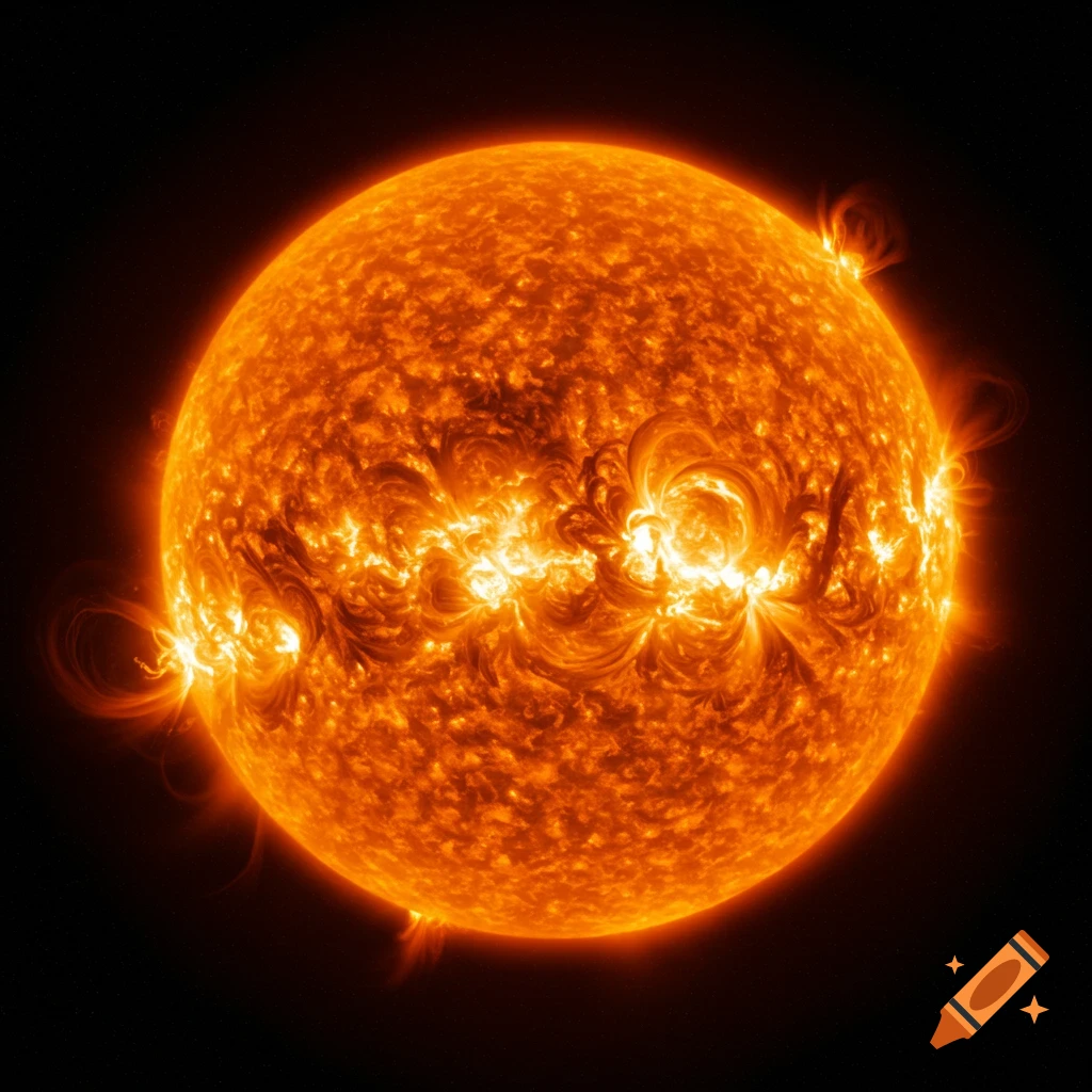 The sun is showing activity