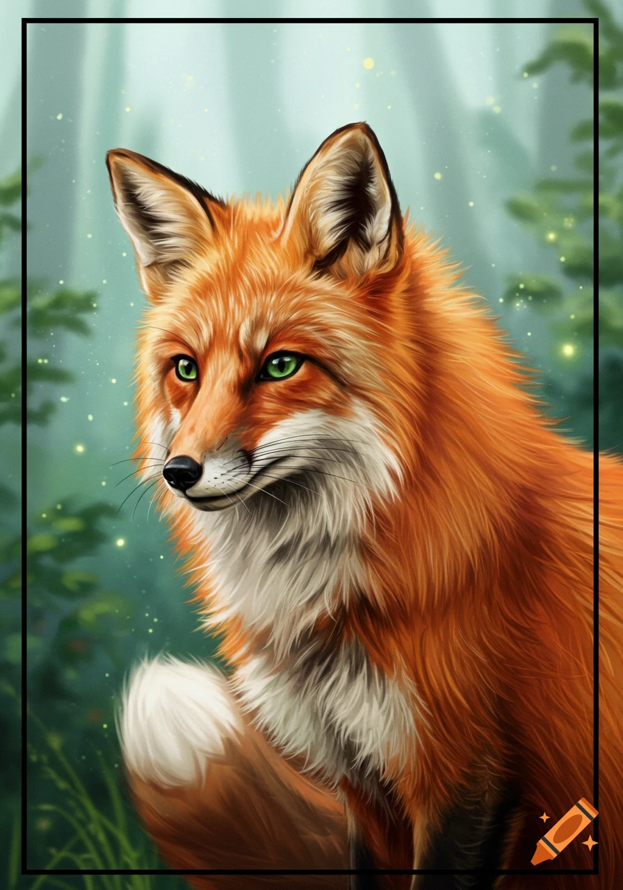A fox in a forest.