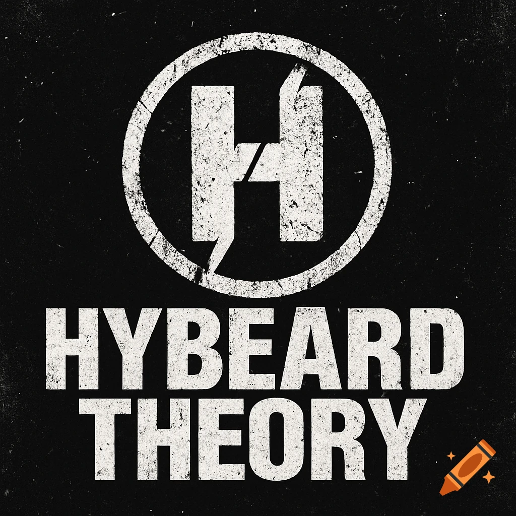 Gritty logo with a stylized H inside a circle and the text HYBEARD THEORY below.