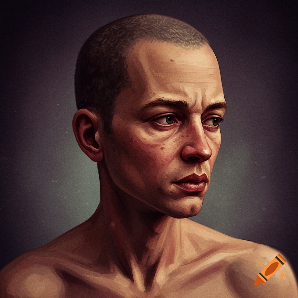 portrait of a person looking away.