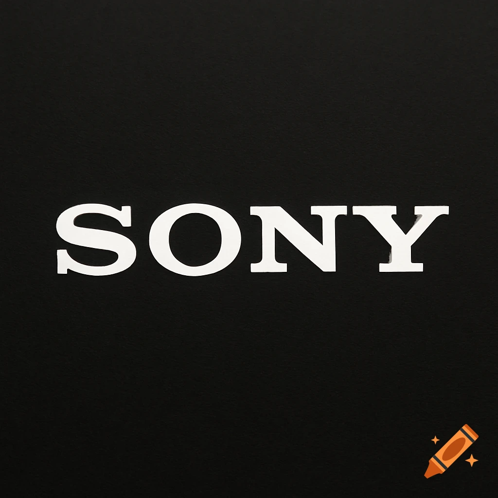 The Sony logo in white text on a black background.