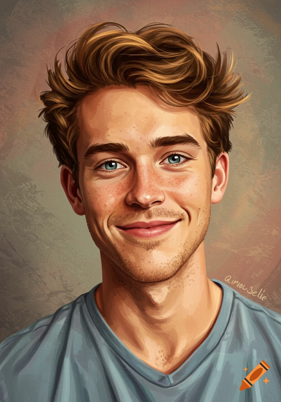 portrait of a young man smiling