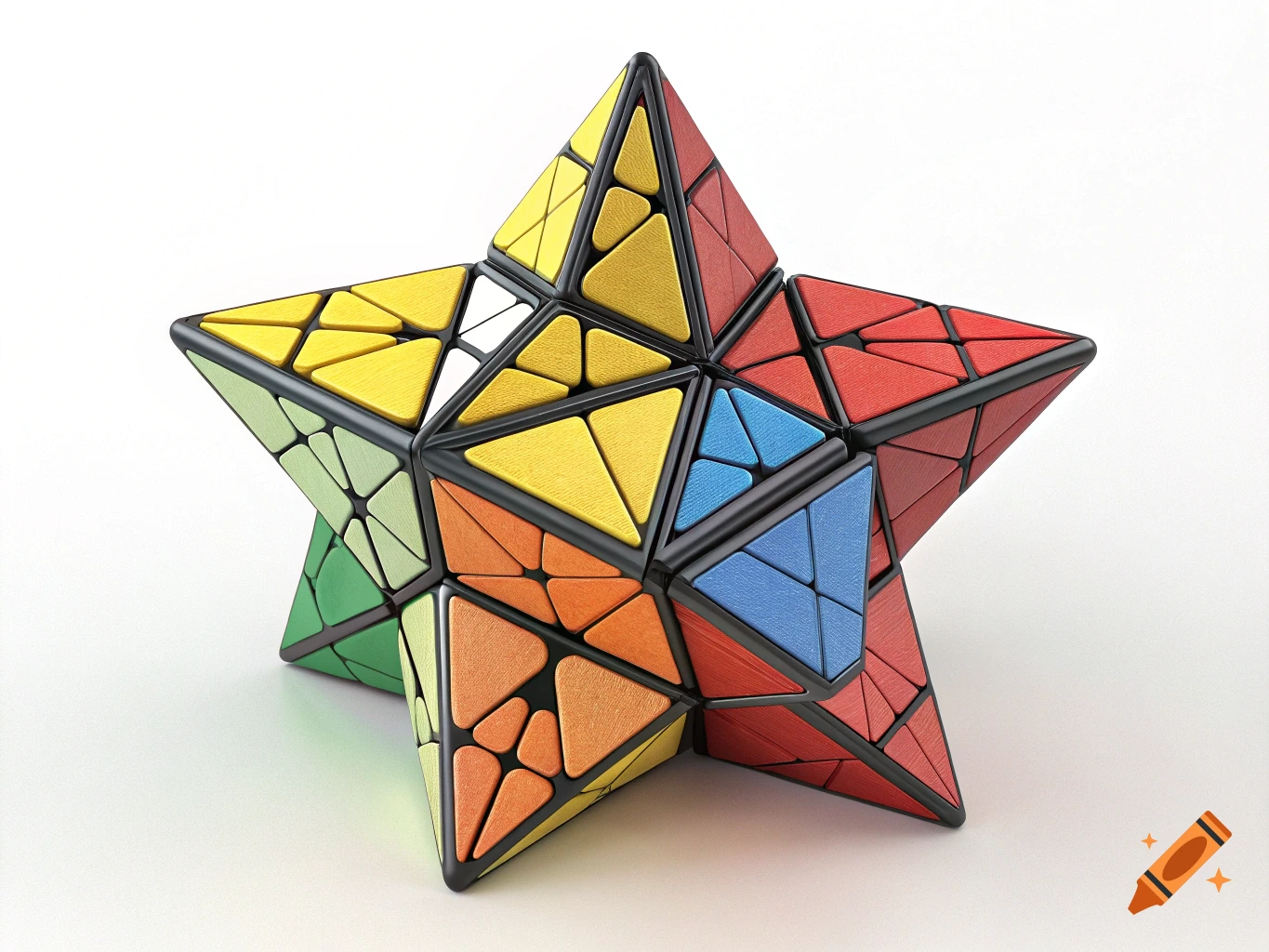 A colorful star-shaped puzzle.