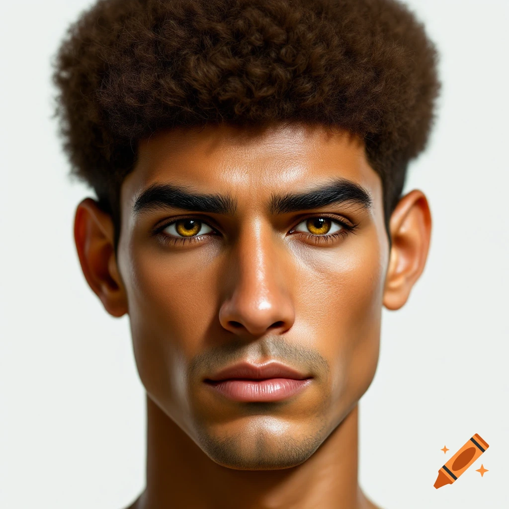 Portrait of a 1st century Palestinian man with dark skin