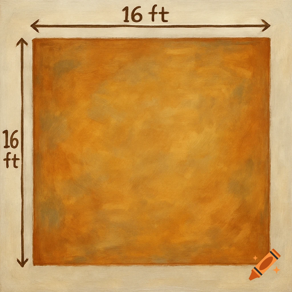 a square measured as 16 ft