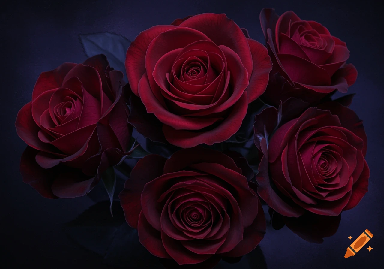 Close-up of dark red roses