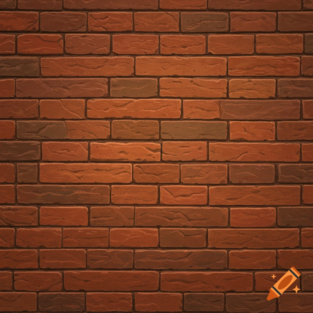 Close-up view of a red and brown brick wall texture.