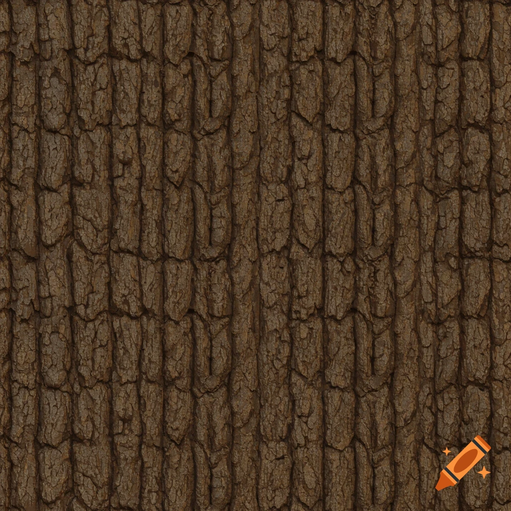 Seamless pattern of rough oak tree bark texture.