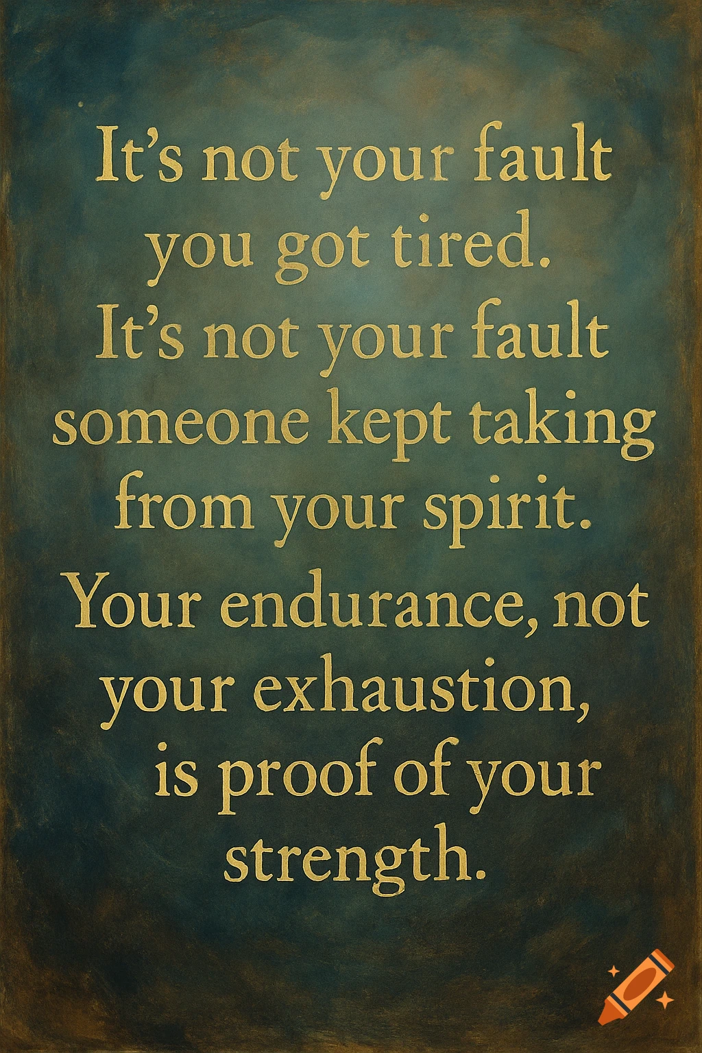 A quote on a textured background.