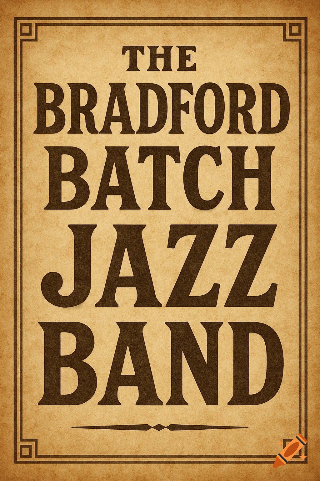 Vintage style poster for The Bradford Batch Jazz Band.