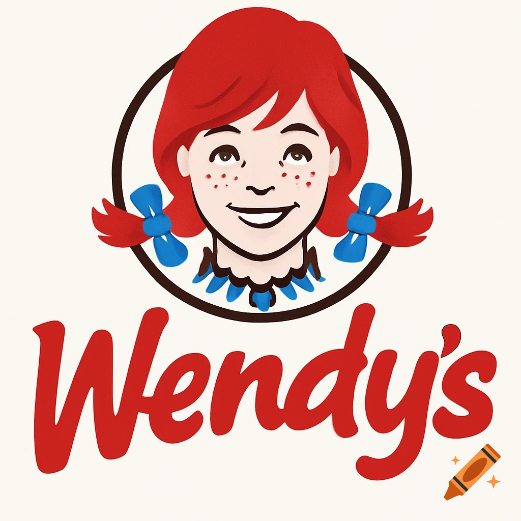 Wendy's mascot logo with the name below.