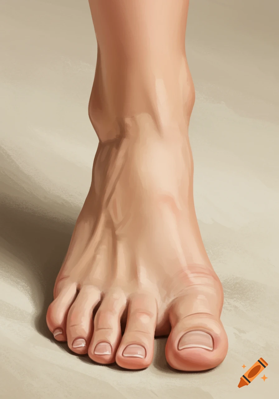 Digital painting of a human foot.