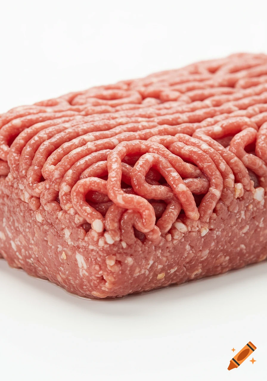 Close-up of raw minced meat